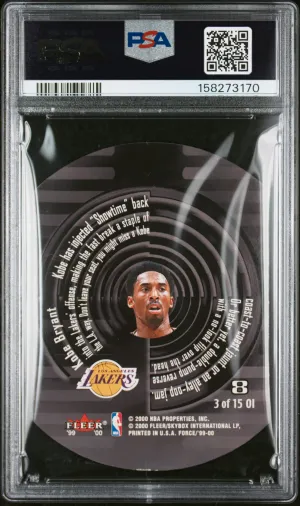 1999 Fleer Force Operation Invasion Kobe Bryant #3 back
