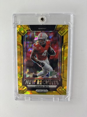 2025 Panini Prizm Draft Picks - New Recruits Jeremiah Smith #25 Gold Ice