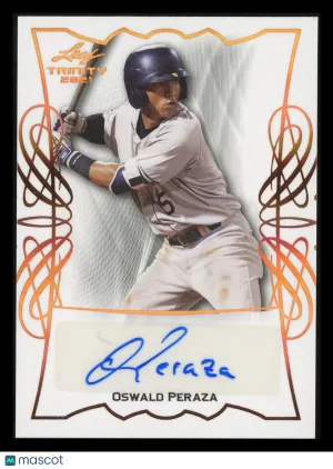 Oswald Peraza 2021 Leaf Trinity Autographs Autpgraph #BA-OP1