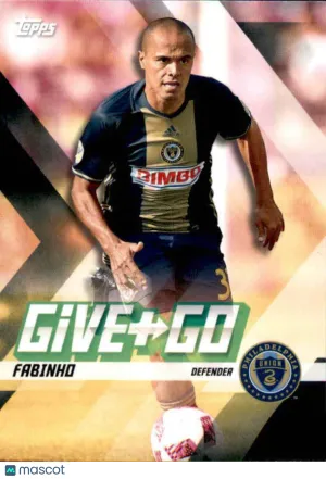 2017 Topps MLS Give and Go #GG-AP Fabinho Chris Pontius Philadelphia Union Soccer Card