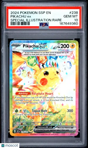 2024 Surging Sparks Pikachu ex Special Illustration Rare PSA 10 #238/191