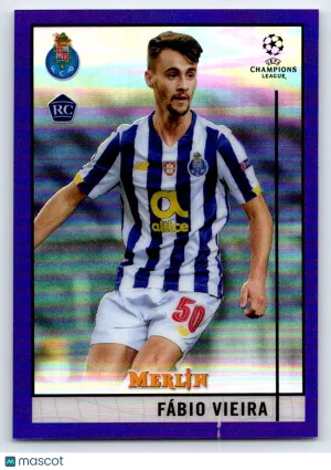 2021 Topps Merlin Chrome Fábio Vieira Purple Refractor Rookie 099/299
