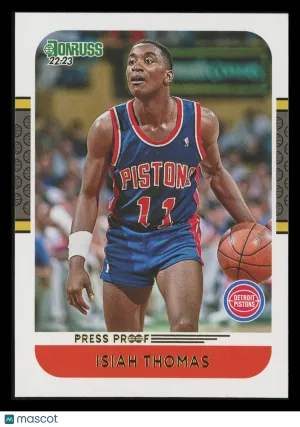 Isiah Thomas 2022 Panini Donruss Retro Series Press Proof #8 Detroit Pistons