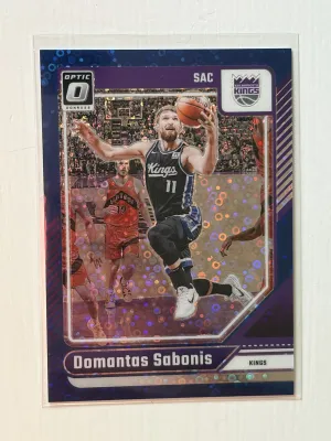 2024-25 Panini Donruss Optic Domantas Sabonis Fast Break Blue Prizm #/49 Kings