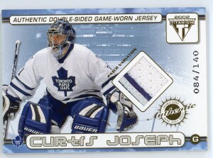 2001-02 Private Stock Titanium Curtis Joseph Glenn Healy Dual Patch 84/140