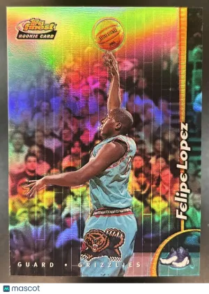 1998-99 Topps Finest Felipe Lopez No Protector Refractor #247 Basketball Card RC Grizzlies
