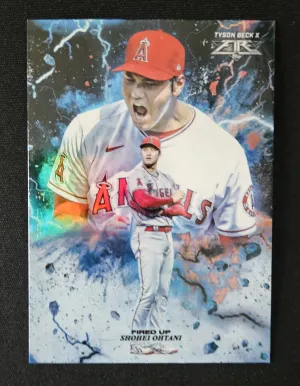2022 Topps Fire Shohei Ohtani Fired Up Foil