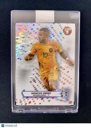 2023 Topps Pristine Road To Euro 2024 Memphis Depay #108 Pristine Pink Refractors