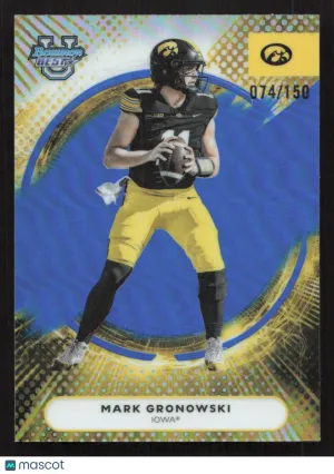 2025 Bowman University Best Mark Gronowski #39 Blue SN