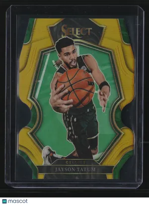 Jayson Tatum 2022-23 Panini Select-Premier Level #155-Gold Prizm Die-Cut 08/10