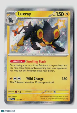 Pokemon 2024 Paldean Fates Luxray #137/91