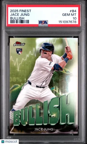 2025 Topps Finest Bullish Jace Jung #B4 PSA 10 front
