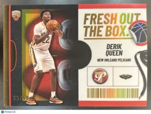 Pristine Derik Queen Fresh Out of the Box Gold Refractor #BOX-7 New Orleans Pelicans