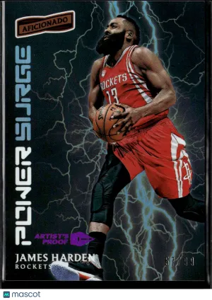 James Harden 2017 Panini Aficionado Artist's Proof Houston Rockets
