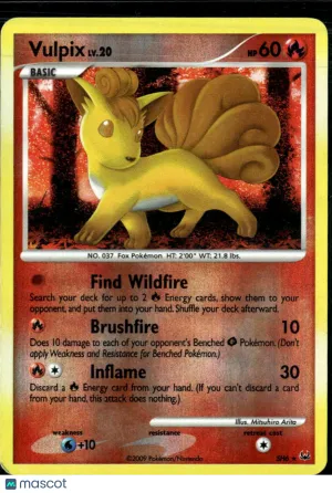Vulpix 2013 Platinum Holo Rare #SH6