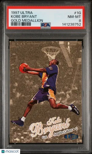 1997 Ultra Kobe Bryant #1G Gold Medallion PSA 8 POP 422