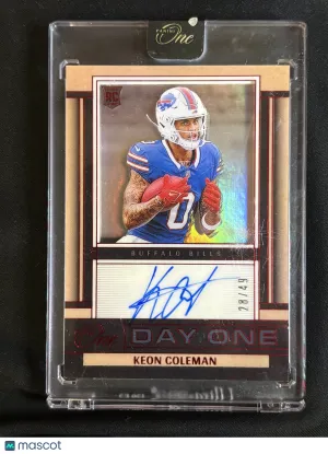 2025 Panini One Keon Coleman #137 /49 RC