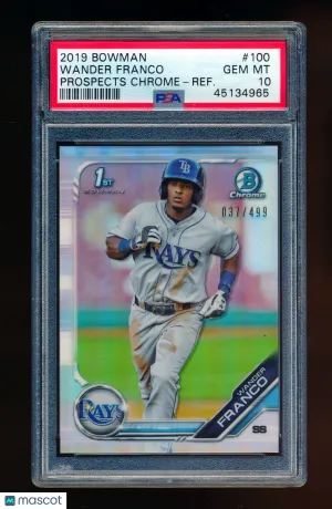 2019 Bowman Chrome Wander Franco #100 Chrome Refractor Rookie PSA 10