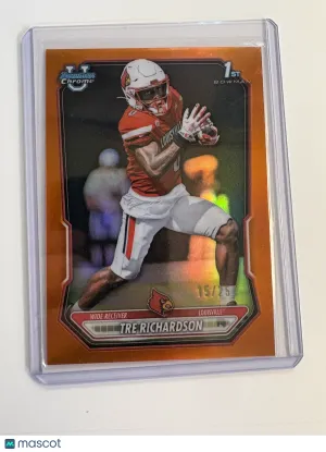 2026 Bowman Chrome University Tre Richardson #BCP-175 Orange Refractor /25