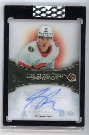 2025-26 Clear Cut Shane Pinto Sign of the Times Autograph (case has scratches - see description)