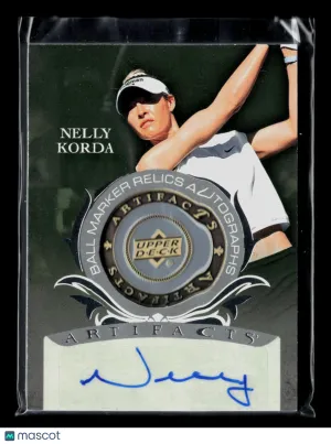 2026 Upper Deck Artifacts Golf Nelly Korda #BMA-NK Relic 07/25 Ball Marker Relic Autographs Auto