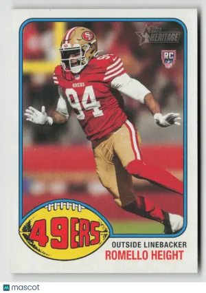2026 Topps Heritage Romello Height #188 RC