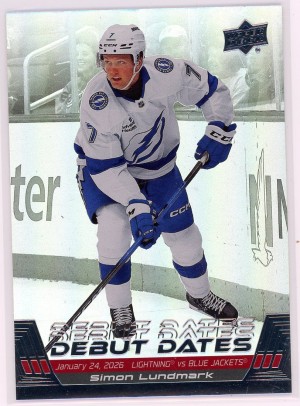 2026-27 Upper Deck Simon Lundmark Debut Dates #DD-6