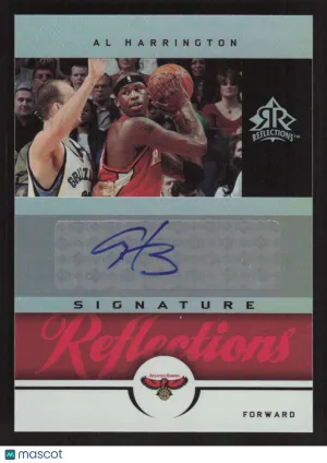 2005-06 Upper Deck Reflections Al Harrington #SR-AH Signature Reflections Red SN,AU