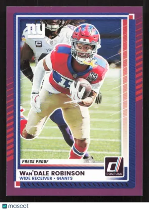 2025 Donruss Wan'Dale Robinson #246 Press Proofs Purple