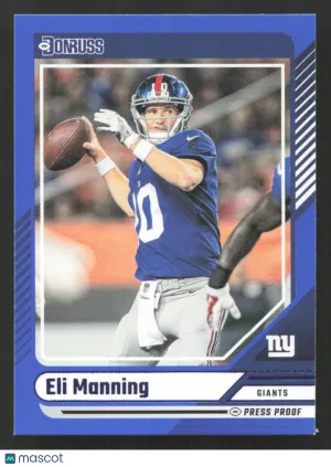 2024 Donruss Eli Manning #75 Press Proof Blue