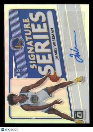 James Wiseman 2020 Panini Donruss Optic Signature Series Holo RC #SS-JWS Golden State Warriors