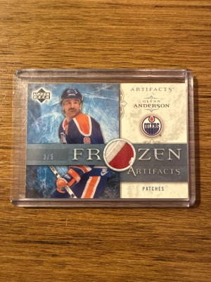 2006-07 Upper Deck Artifacts Glenn Anderson Frozen Artifacts Patch /5 Oilers