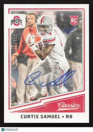 2017 Panini Classics Curtis Samuel #222 Significant Signatures SN,RC,AU