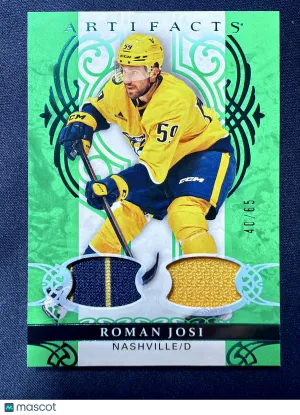 2026-27 Upper Deck Artifacts Roman Josi #60 Material Emerald /65 SP