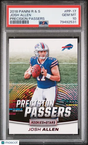 Josh Allen 2018 Panini Rookies & Stars #PP-17 Precision Passers RC PSA10 GEM MT front