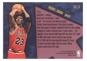 1996 Fleer Ultra Step-It-Up Michael Jordan #G-280 Gold Medallion Edition back