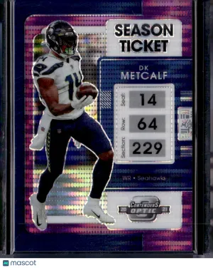 2022 Panini Contenders Optic DK Metcalf #20 Purple Prizm
