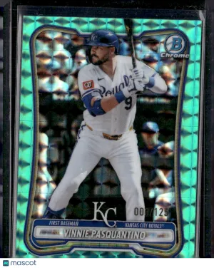 2026 Bowman Chrome Vinnie Pasquantino #50 Aqua Geo /125