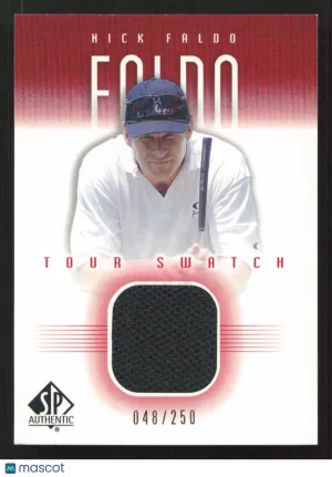 2001 SP Authentic Nick Faldo #NF-TS Tour Swatch Red SN,MEM