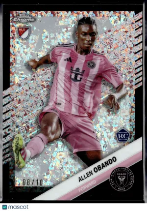 2025 Topps Chrome MLS Pitch Prodigies Rose Gold Shimmer #184 Allen Obando 08/10 Inter Miami CF