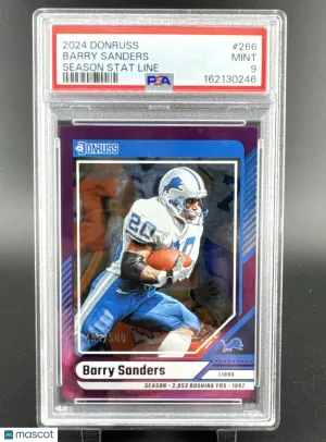 2024 Panini Donruss Barry Sanders #266 Season Stat Line / Parallel/Variety Base Set PSA 9