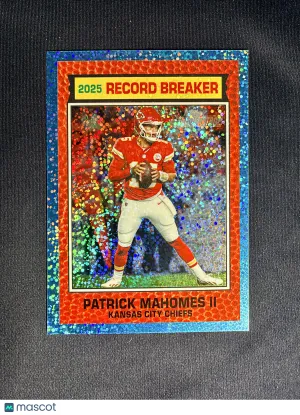 2026 Topps Heritage Patrick Mahomes II #4 Chrome Light Blue Sparkle