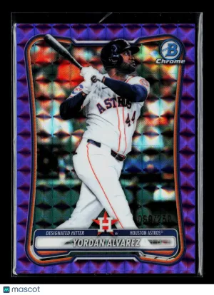 2025 Bowman Chrome Yordan Alvarez #68 Purple Pattern Refractor 069/250