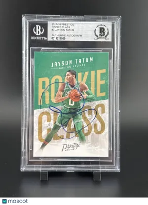 2018 Panini Prestige Jayson Tatum #3 BAS Auto Authentic Auto
