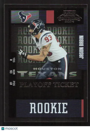 2004 Playoff Contenders Jason Babin #138 Playoff Ticket SN,RC