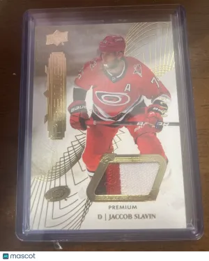 2022-23 UD Premier Premium Patch Jaccob Slavin 06/25 3 Color