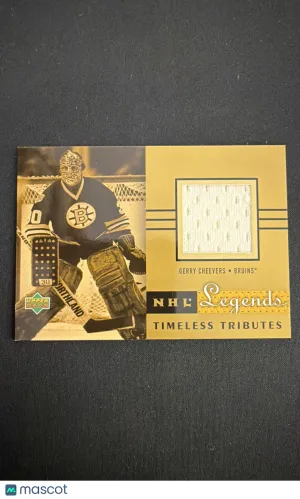 2001-02 Upper Deck Legends Gerry Cheevers #TT-GC [Base] Memorabilia Insert