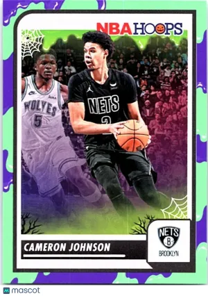 2024 Panini NBA Hoops Haunted Hoops Cameron Johnson #93 Green Slime