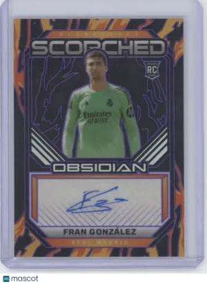 2026 Panini Obsidian Scorched Signatures Fran González SC-FGZ 17/50 RC Auto Real Madrid