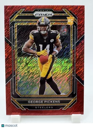 2022 Panini Prizm George Pickens #329 Red Shimmer Prizm / Limited Edition Short Print Parallel/Variety Rookie Panini Aut